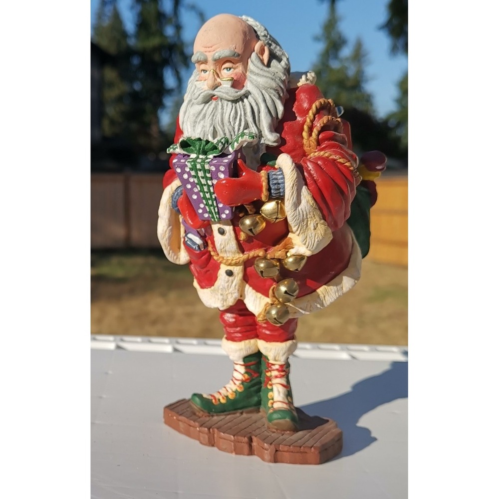 Rare Vtg  Dept 56  Jolly OLD ELF Santa Claus 7'' colorful